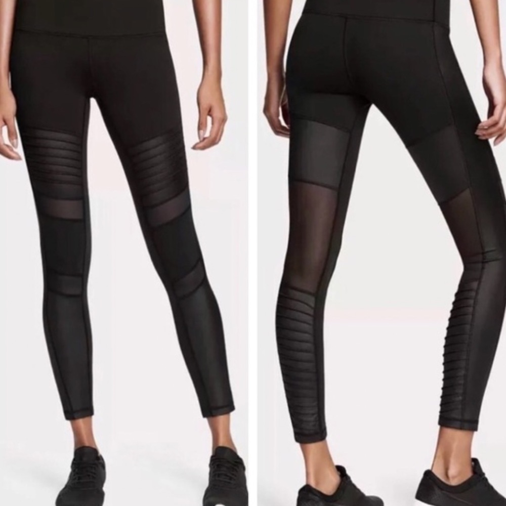 Victoria Secret Black Moro Mesh Leggings